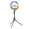 GLOW lampa pierścieniowa ring 18 RGB bsc ze statywem 45W